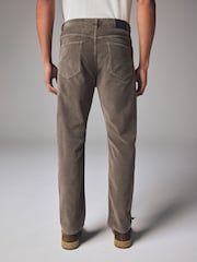 Mushroom Brown Regular Fit Corduroy 5 Pocket Trousers - Image 3 of 12