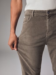 Mushroom Brown Regular Fit Corduroy 5 Pocket Trousers - Image 5 of 12