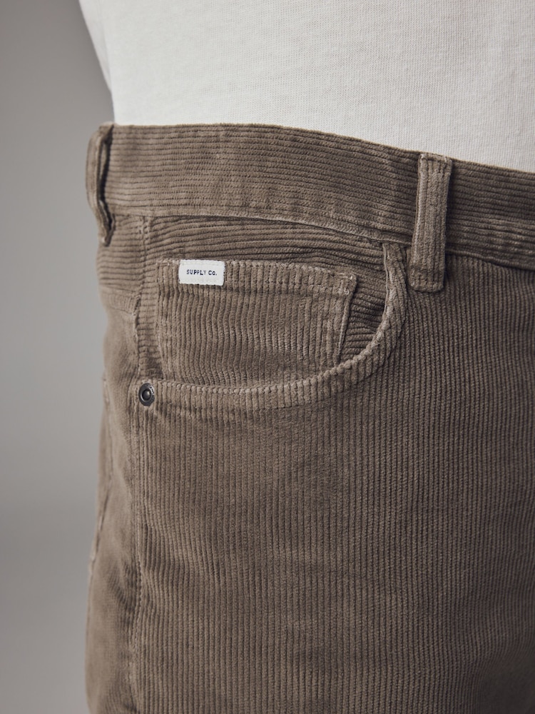 Mushroom Brown Regular Fit Corduroy 5 Pocket Trousers - Image 3 of 3