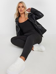 Yours Curve Black Stretch Pull On Jenny Jeggings - Image 2 of 5