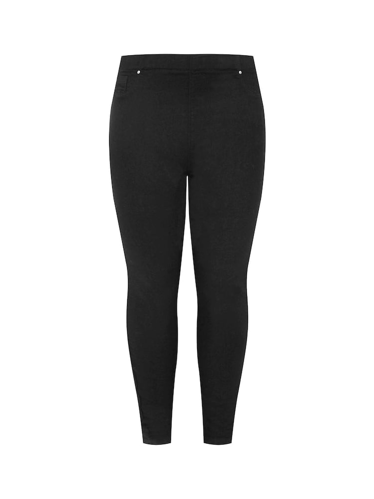 Yours Curve Black Stretch Pull On Jenny Jeggings - Image 5 of 5