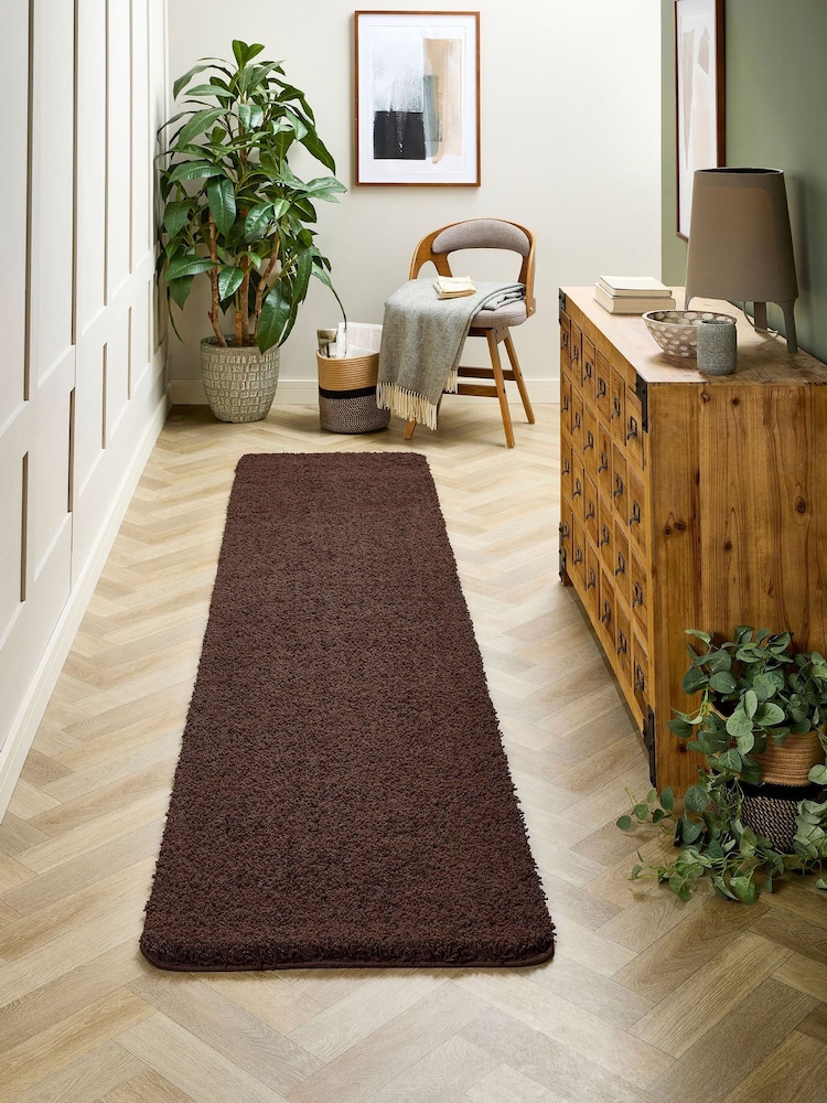 My Rug Chocolate Shaggy Runner - Image 1 of 6 My Rug Chocolate Shaggy Runner - Image 1 of 6