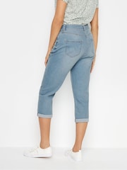 M&Co Blue Boyfriend Light Wash Cropped Jeans - Image 3 of 4