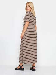 Yours Curve Brown Ribbed Swing Maxi Dress - Image 3 of 4