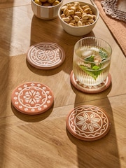 Set of 4 Farah Geo Ceramic Coasters - Bild 1 von 4