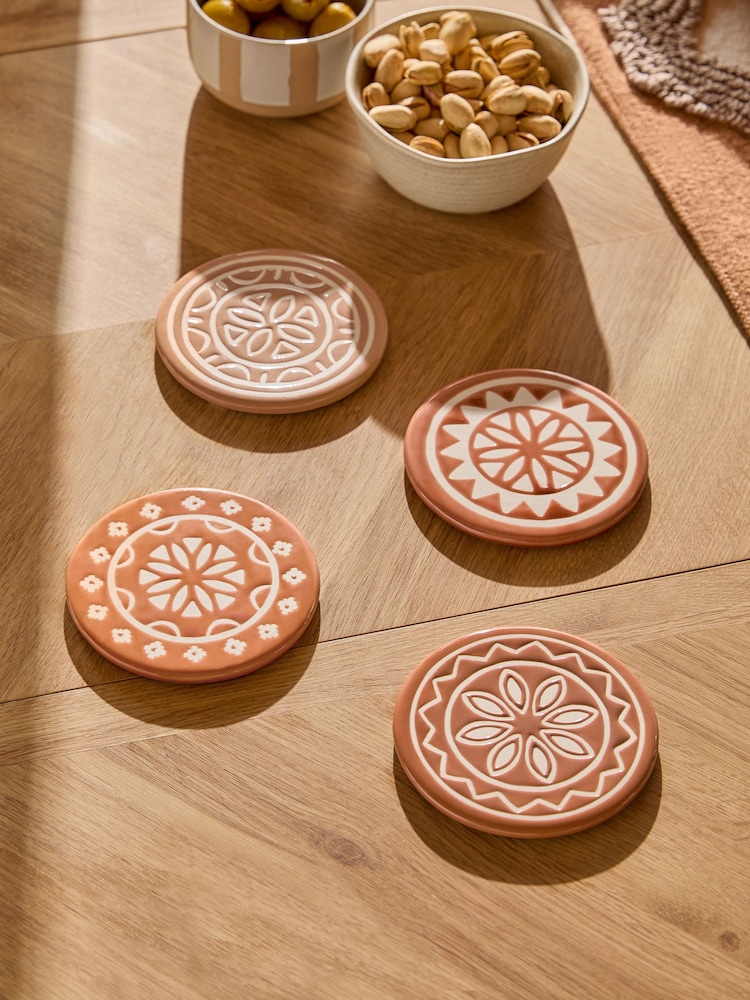 Set of 4 Farah Geo Ceramic Coasters - Bild 2 von 4