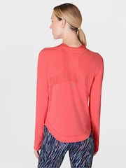 Sweaty Betty Coral Pink Breathe Easy Sleeve Top - Image 2 of 7