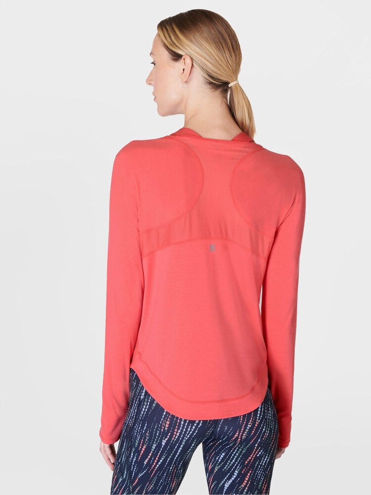 Sweaty Betty Coral Pink Breathe Easy Sleeve Top - Image 2 of 7