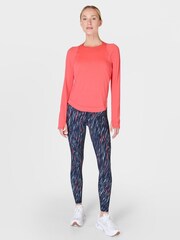 Sweaty Betty Coral Pink Breathe Easy Sleeve Top - Image 3 of 7
