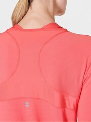 Sweaty Betty Coral Pink Breathe Easy Sleeve Top - Image 5 of 7