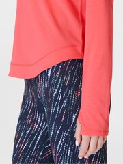 Sweaty Betty Coral Pink Breathe Easy Sleeve Top - Image 6 of 7
