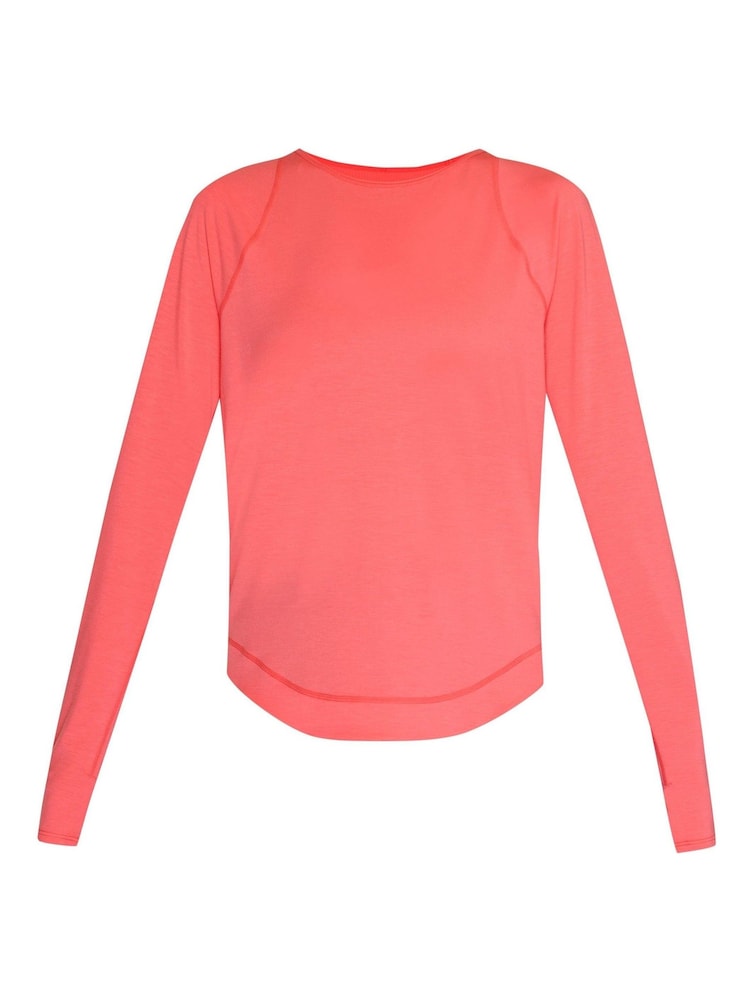 Sweaty Betty Coral Pink Breathe Easy Sleeve Top - Image 7 of 7