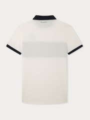 Hackett Men London Short Sleeve 100% Cotton White Polo Shirt - Image 8 of 9