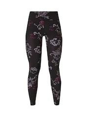 Sweaty Betty Black Tech Floral Print Full Length Aerial Core Workout Leggings - Image 10 of 10