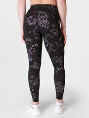 Sweaty Betty Black Tech Floral Print Full Length Aerial Core Workout Leggings - Image 2 of 10