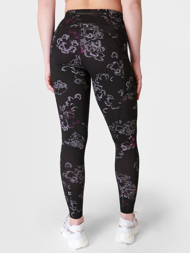 Sweaty Betty Black Tech Floral Print Full Length Aerial Core Workout Leggings - Image 2 of 10 Sweaty Betty Black Tech Floral Print Full Length Aerial Core Workout Leggings - Image 2 of 10