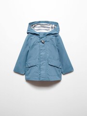 Mango Cream Hooded Parka With Pocket - Image 1 of 3