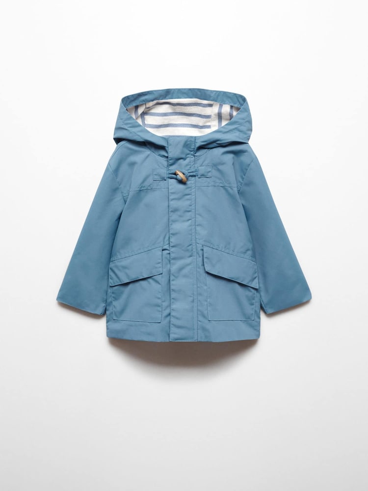 Mango Cream Hooded Parka With Pocket - Image 1 of 3