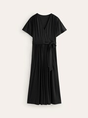 Boden Black Kimono Wrap Jersey Midi Dress - Image 5 of 5