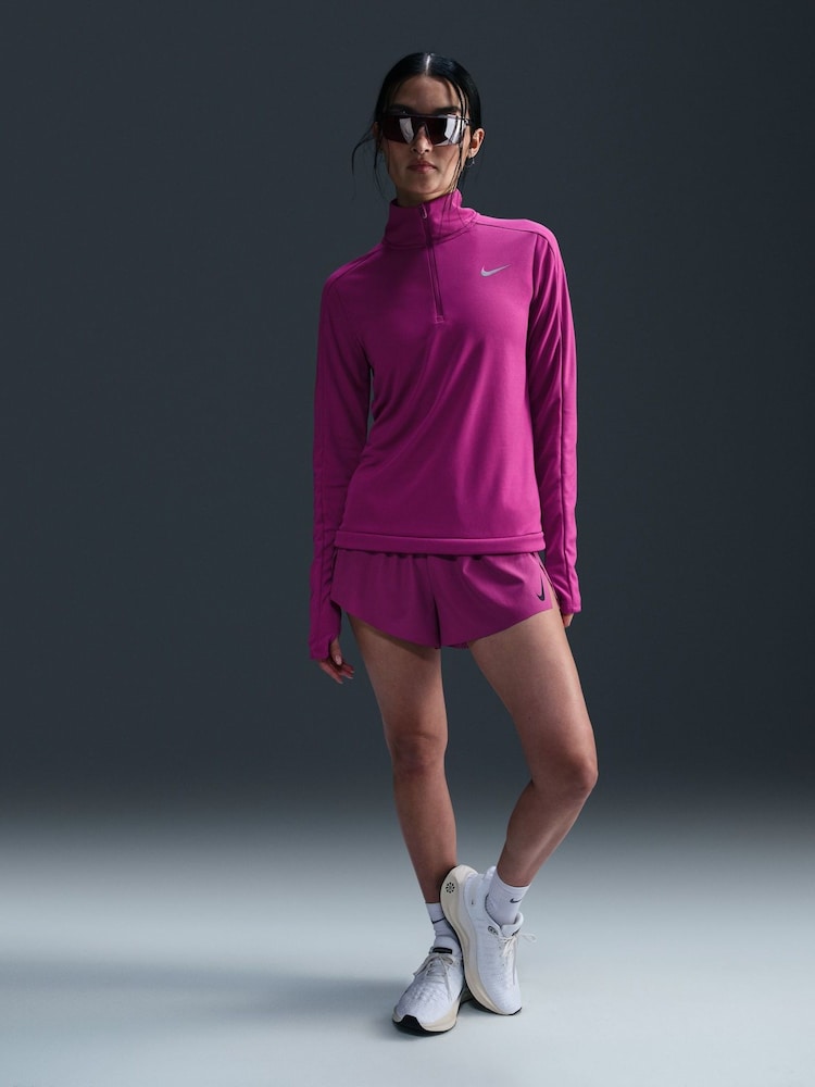 Nike Light Purple Dri-FIT Pacer Half Zip Running Top - Image 1 of 5
