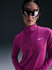 Nike Light Purple Dri-FIT Pacer Half Zip Running Top - Image 4 of 5