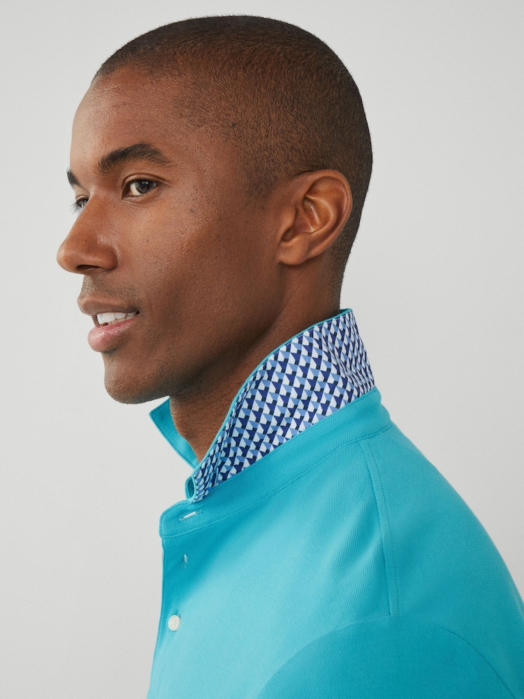 Hackett Men Blue 100% Cotton London Polo Shirt - Image 2 of 8
