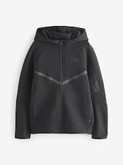 Czarny/Szary - Nike BeigeWhite Tech Fleece Zip Up Hoodie - Image 7 of 7