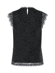 Preto - Top com detalhe de renda Pieces - Imagem 11 de 11
