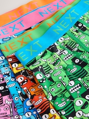 Bright Monster Pattern Print A-Front Boxers 4 Pack - Image 6 of 7