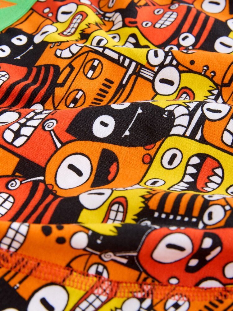 Bright Monster Pattern Print A-Front Boxers 4 Pack - Image 7 of 7