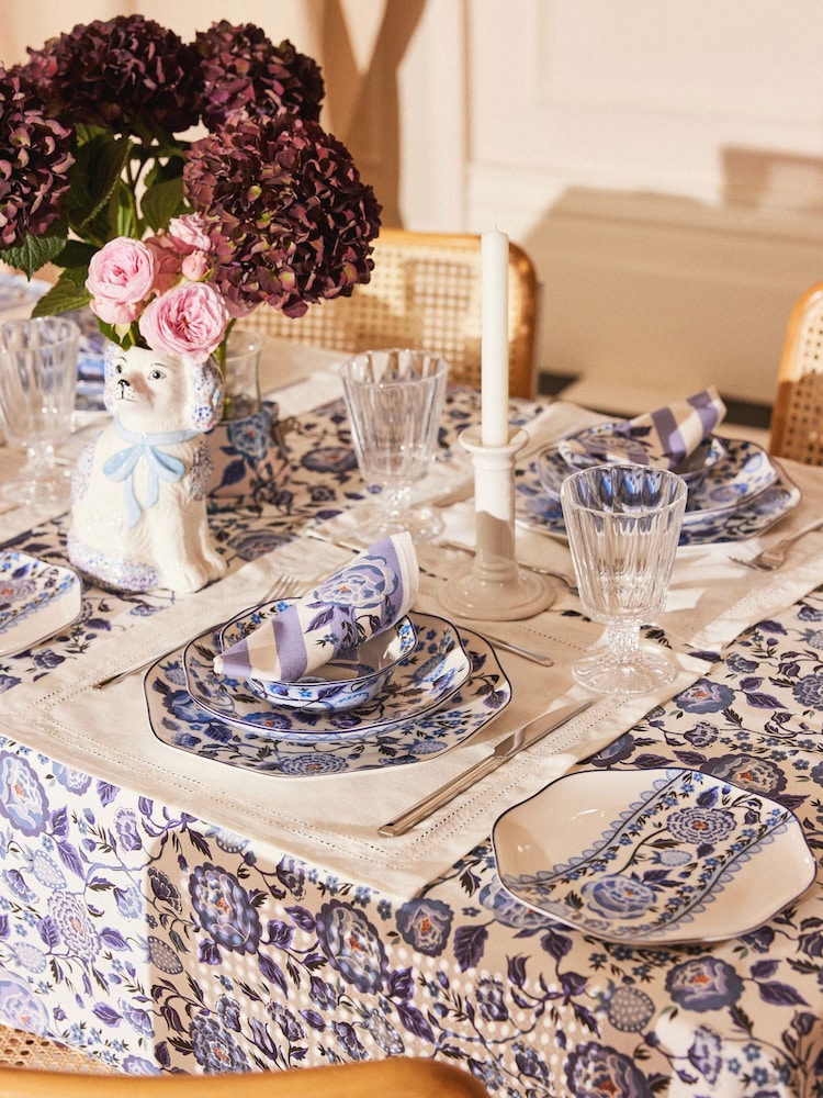 Cath Kidston Blue Strawberry Garden Set of 4 Side Plates - Image 1 of 3