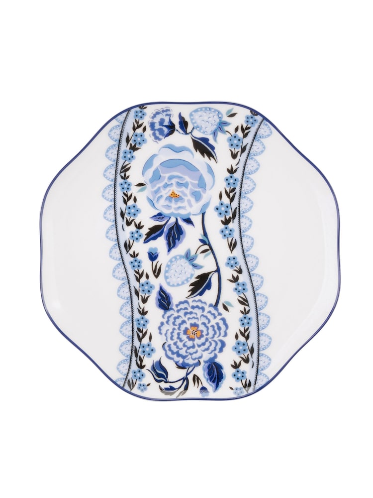 Cath Kidston Blue Strawberry Garden Set of 4 Side Plates - Image 2 of 3