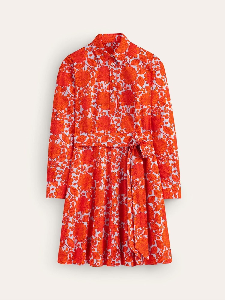 Boden Orange Amy 100% Cotton Short Shirt Dress - Image 6 of 6 Boden Orange Amy 100% Cotton Short Shirt Dress - Image 6 of 6