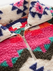 Bright Ikat Borg Half Zip Jacket - Image 8 of 8