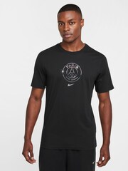 Nike Black PSG Crest T-Shirt - Image 1 of 5