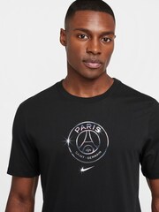 Nike Black PSG Crest T-Shirt - Image 3 of 5