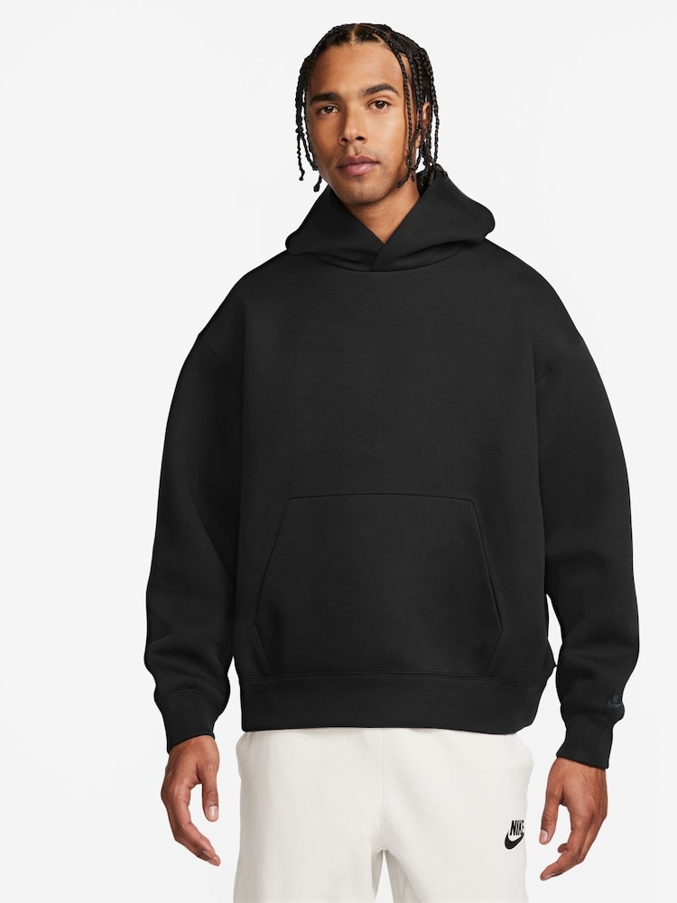 Nike Black Tech Reimagined Fleece Hoodie - Image 1 of 3