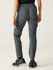 Regatta Grey Travel Light Zip Off Packaway Trousers - Image 2 of 9