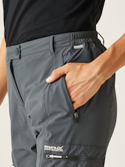 Regatta Grey Travel Light Zip Off Packaway Trousers - Image 4 of 9