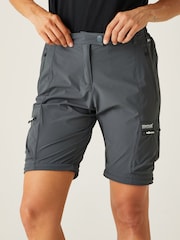 Regatta Grey Travel Light Zip Off Packaway Trousers - Image 6 of 9
