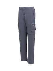 Regatta Grey Travel Light Zip Off Packaway Trousers - Image 7 of 9