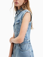 AllSaints Blue Blair Denim Dress - Image 3 of 6