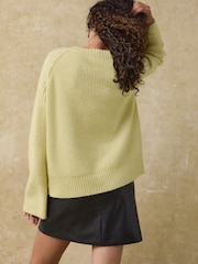 Yellow Rustic Soft Touch V-Neck Knitted Jumper - Image 2 of 7