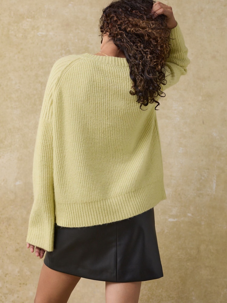 Yellow Rustic Soft Touch V-Neck Knitted Jumper - Image 2 of 7