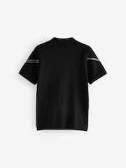 Black Argyle 100% Cotton Knitted Zip Neck Polo Shirt (3-16yrs) - Image 5 of 5