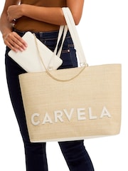 Carvela Cream Frame Winged Shopper Bag - Image 1 of 5