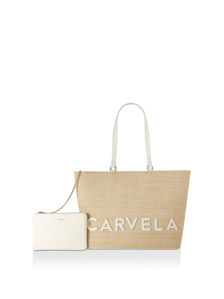 Carvela Cream Frame Winged Shopper Bag - Image 2 of 5