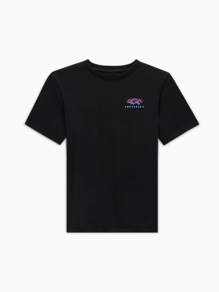 Converse Black Abstract Mountain 100% Cotton T-Shirt - Image 2 of 3