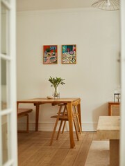 Paper Collective Multi Composition with Fish Framed Wall Art Print in Natural Oak Frame - Image 4 of 5