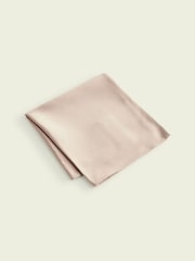 Neutral Brown Silk Tie And Pocket Square Set - Image 5 of 6